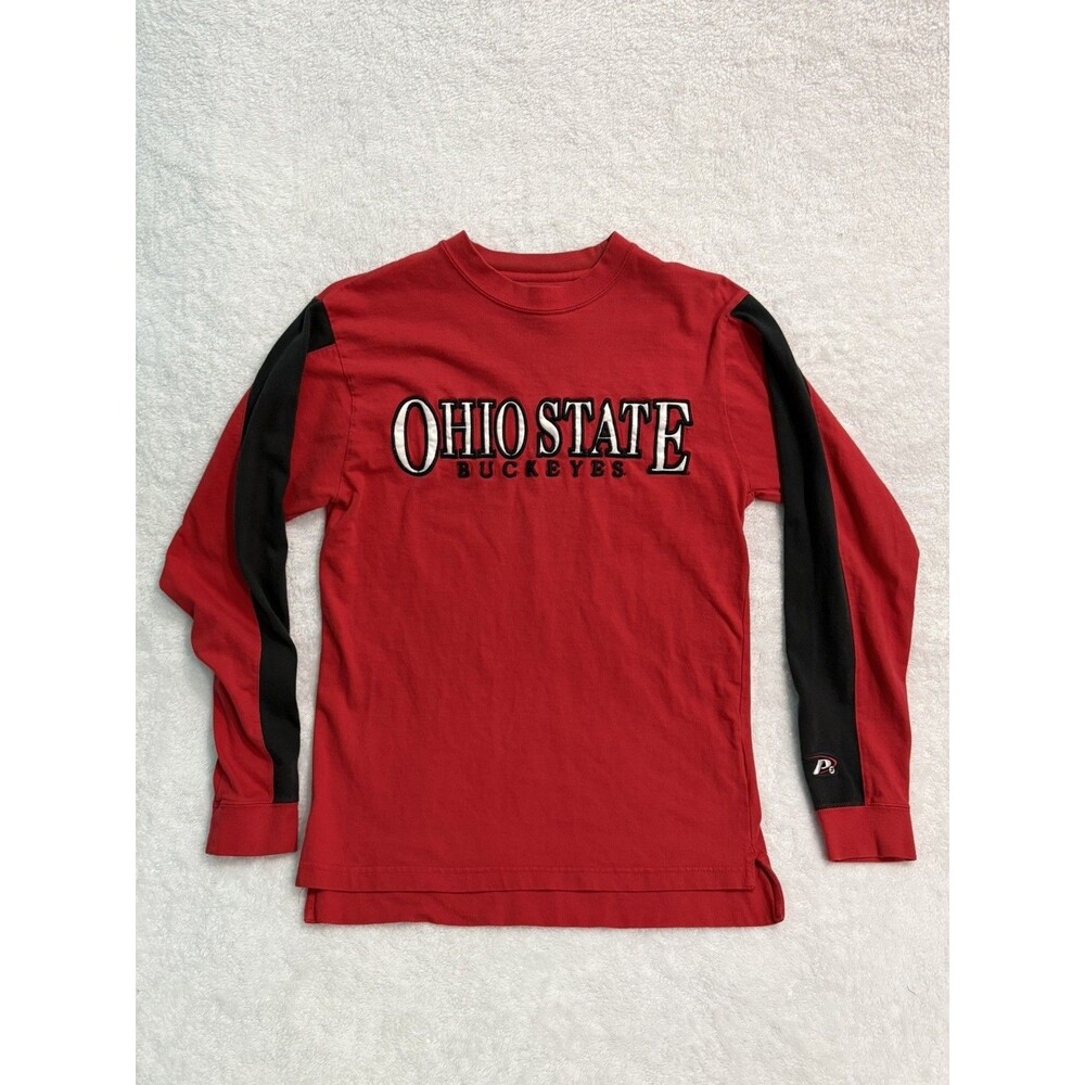 VTG Ohio State Buckeyes Shirt Mens XL Red Black Long Sleeve Pro Player Y2 Se Pic